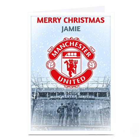 Buy Personalised Manchester United Christmas Card Old Trafford For