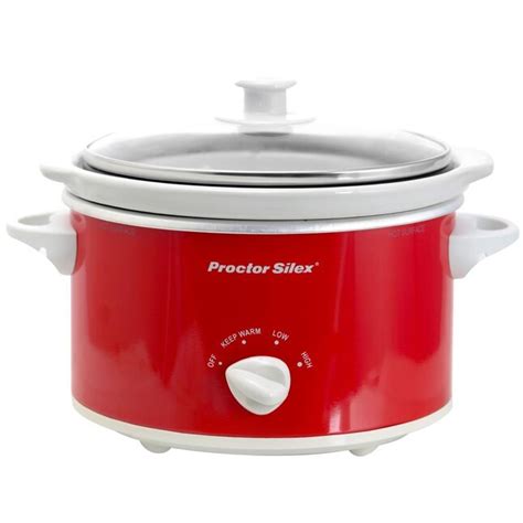 Proctor Silex 1 5 Quart Red Oval Slow Cooker In The Slow Cookers Department At