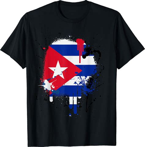 Proud Cuban Ts Paintsplash Artistic Retro Cuba Flag T