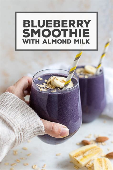 Let almonds, cocoa, and green tea, wake you up in the morning. Blueberry Almond Milk Smoothie | Recipe | Organic ...