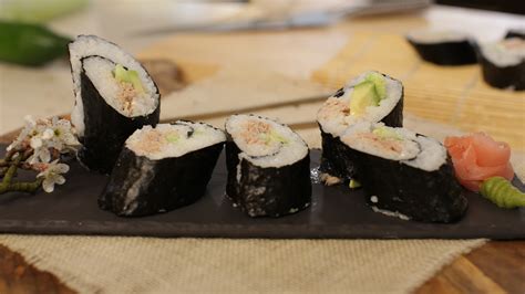 Tuna Avocado Sushi Hand Rolls Tasty Homemade Sushi Seafood Experts