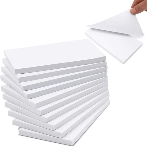 Plain Notepad Blank Memo Pad 3 X 5 In 10 Pack Uk