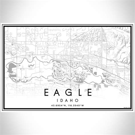Eagle Idaho Map Print In Classic — Jace Maps
