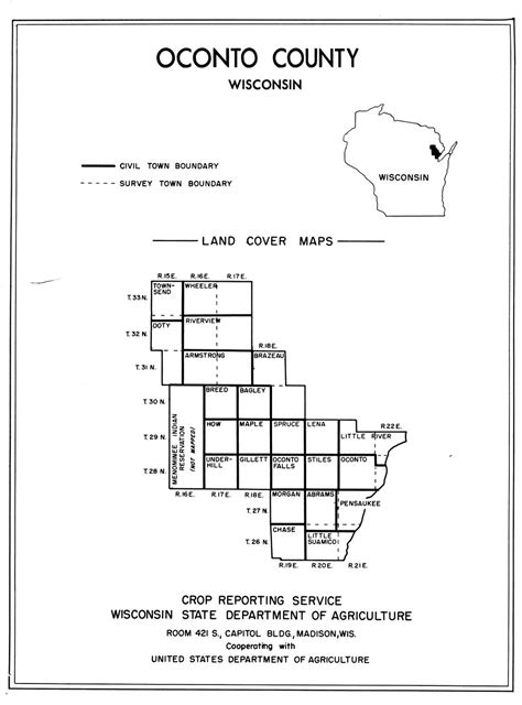 ‎oconto County Wisconsin Land Cover Maps Uwdc Uw Madison Libraries