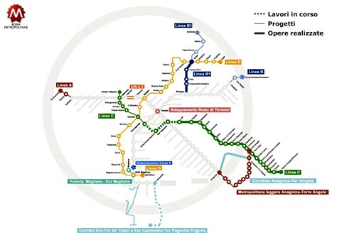 Metropolitana Di Roma The Rome Metro Map News Construction And