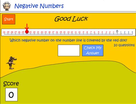 Negative Numbers Studyladder Interactive Learning Games