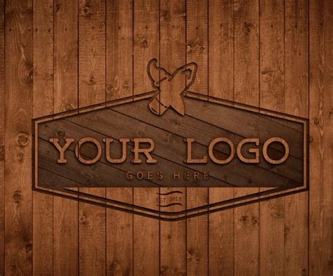 Free 3d Wood Logo Design Psd Titanui