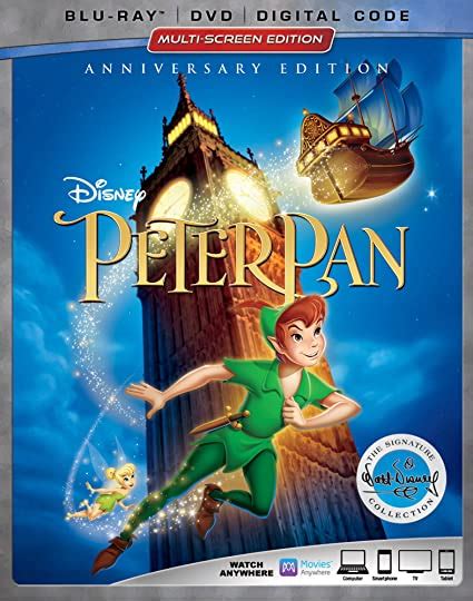 Peter Pan Blu Ray Amazon Co Uk Bill Thompson Heather Angel Bobby Driscoll Kathryn