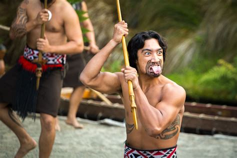 Experiencing Maori Culture In The Tamaki Maori Village In Rotorua In A Faraway Land