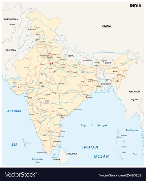 Roads Map Of India