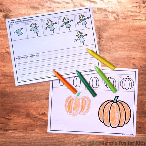 Fall Directed Drawings Differentiated Draw And Write Worksheets