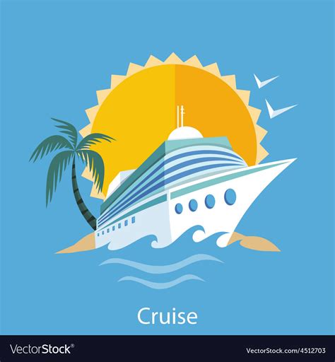Cruise Ship Vector Art Free