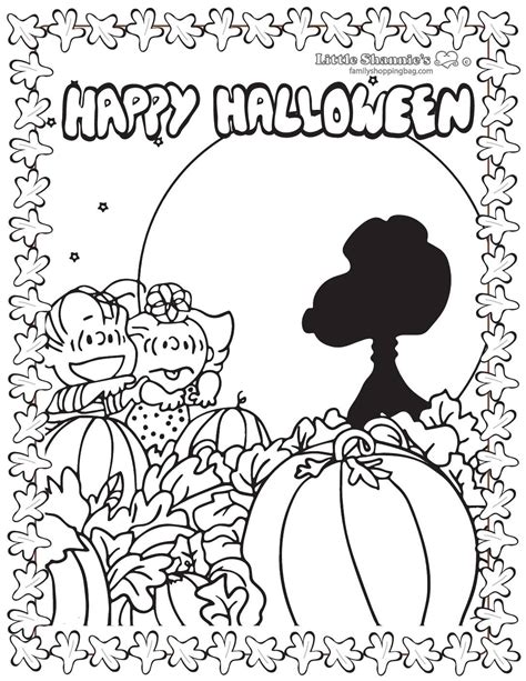 Coloring Page 4 Peanuts Halloween