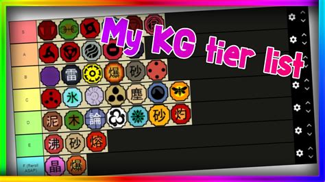 Roblox Shinobi Life 2 My Kg Tier List Youtube