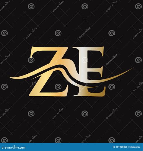 Letter Ze Logo Design Initial Ze Logotype Template For Business And