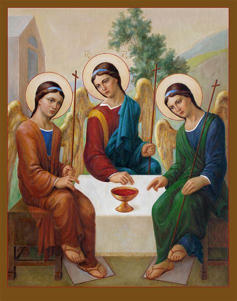 Three Angels The Most Holy Trinity Painting By Svitozar Nenyuk Pixels