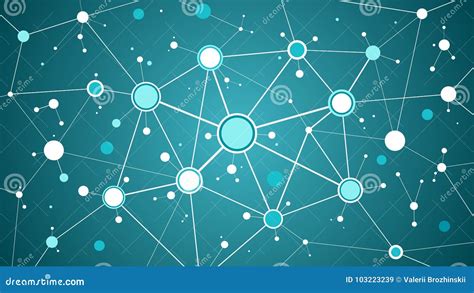 Social Media Network Abstract Background Stock Vector Illustration Of