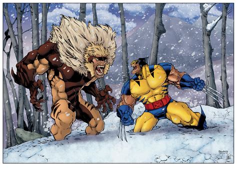 Artstation Wolverine Vs Sabertooth