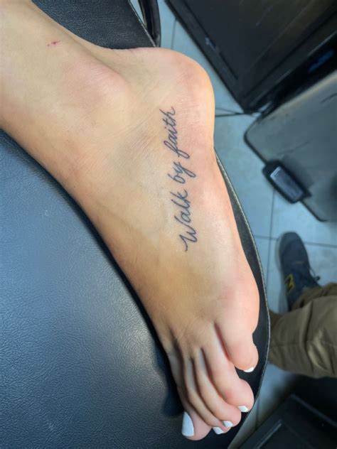 Faith Foot Tattoos Side Foot Tattoos Foot Tattoo Quotes Tattoo