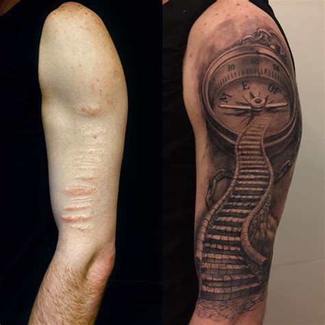 Scar Coverup Tattoo Идеи татуировок для мужчин Татуировки рукава Рубцы