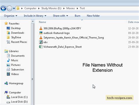 Microsoft Windows Force Windows To Show File Names With Extensions