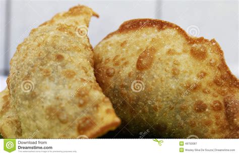 Deep Fried Stuffed Pastry Food In Brazil Stock Photo