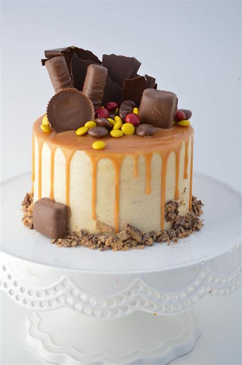 Peanut Butter Drip Cake Decorated Cake By Cakesdecor