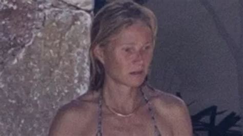Gwyneth Paltrow Goes Makeup Free And Wears Tiny Bikini On Holiday With
