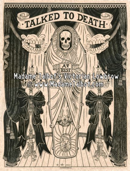 Madame Talbots Victorian Lowbrow Talked To Death Poster