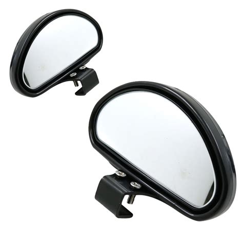 2x Convex Clip On Half Oval Rear View Conter Blind Spot Angle Auxiliary Mirrors Ebay