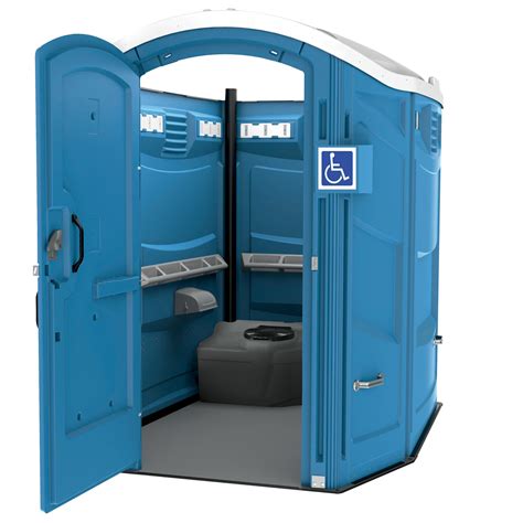 Most companies include a weekly cleaning service with. ADA Portable Restroom Interior View
