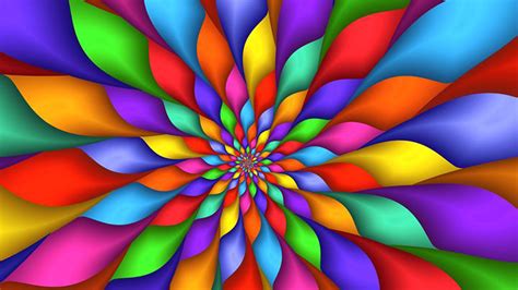 Colorful Flower Spiral Petals HD Trippy Wallpapers | HD Wallpapers | ID ...