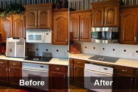 Change the hardware more often than not, cabinets from the 80s and 90s don't have hardware (handles or knobs). Refinishing Oak Kitchen Cabinets | NeilTortorella.com