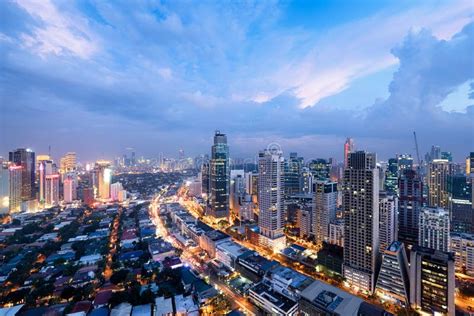 Makati City Skyline Manila Philippines Stock Photo Image Of