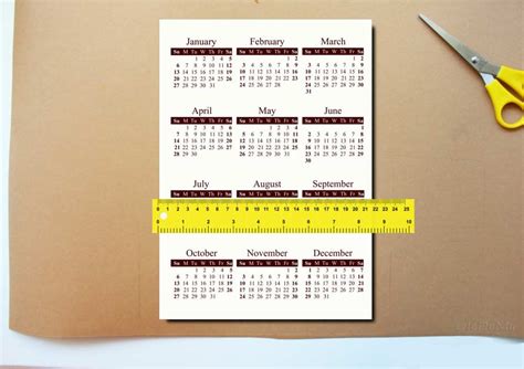 2019 Printable Mini Calendars Brown And White