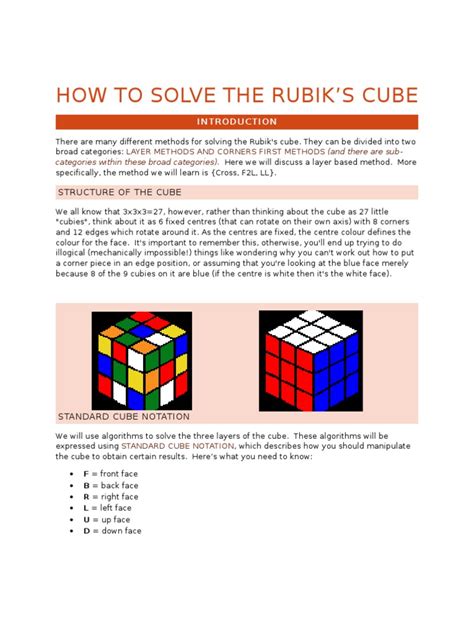 Learn How To Solve The Rubiks Cube Mathematics