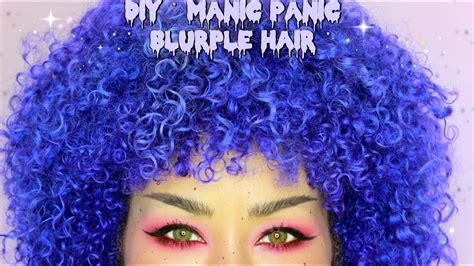 Mix well and check whether the mixture is your desired shade of purple. HOW TO DYE CURLY HAIR ♥ BLUE & PURPLE ♥ DIY - YouTube