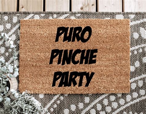 Puro Pinche Party Fiesta Pura Fiesta Spanish Door Mat Spanglish