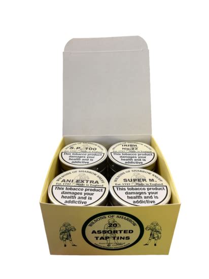 Tap Tin Assorted Box of 20 Assorted packs from £9.95 - Wilsons & Co