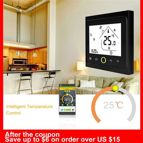 Wifi Thermostat With Touchscreen Lcd Display Weekly Programmable Smart