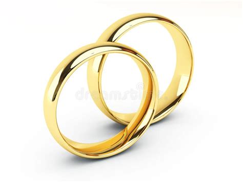Two Gold Wedding Rings Stock Illustration Illustration Of Circle