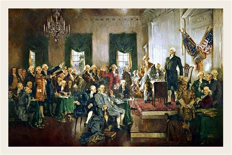 Scene At The Signing Of The Constitution Of The United States Etsy