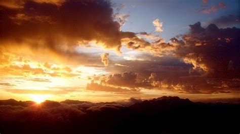 Nature Sky Clouds Sunlight Color Sunset Wallpaper 1920x1080