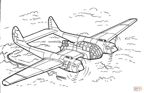 Searching for a coloring page? Reconnaissance Aircraft coloring page | Free Printable ...