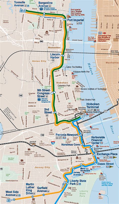 City Of New York New York Map Hoboken City Map