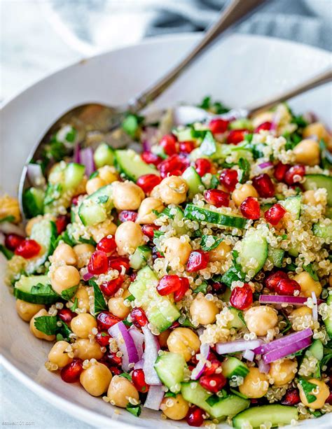 Healthy Chickpea Quinoa Salad Recipe Quick Chickpea Quinoa Salad Recipe — Eatwell101