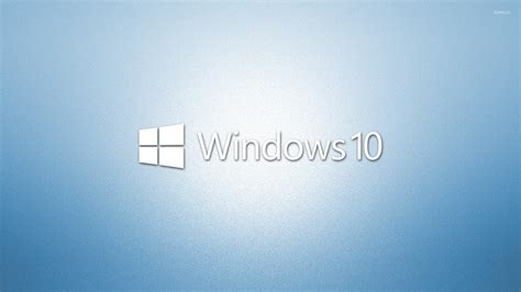 Windows 10 White Text Logo On Light Blue 2 Wallpaper Computer