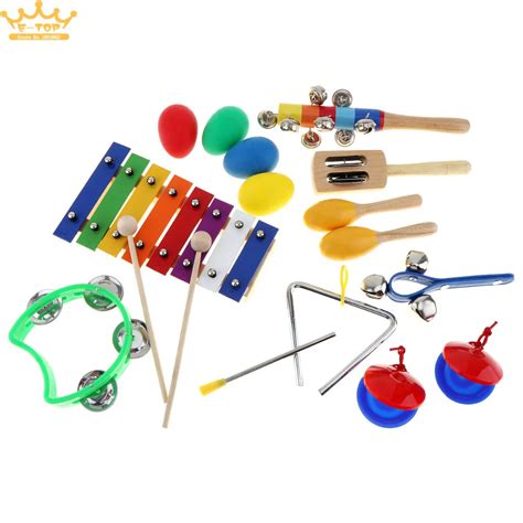 8 Tom Conjunto 9 Tipos Crianças Instrumentos Musicais De Percussão