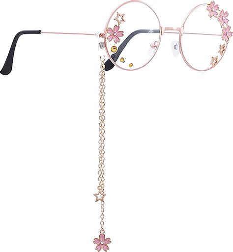 Buy Kawaii Glasses With Chain Kawaii Accessories Cute Cosplay Accessories Kawaii Sakura Flower