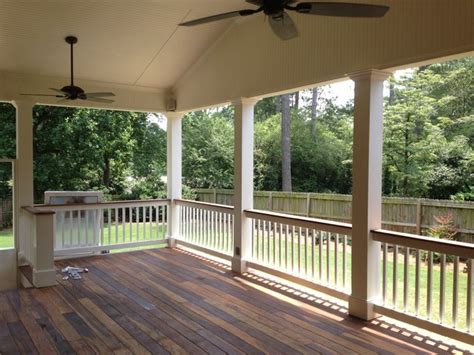 How to design and build your own patio. Covered IPE Wood Deck - Traditional - Porch - Atlanta - by Equis Enterprises